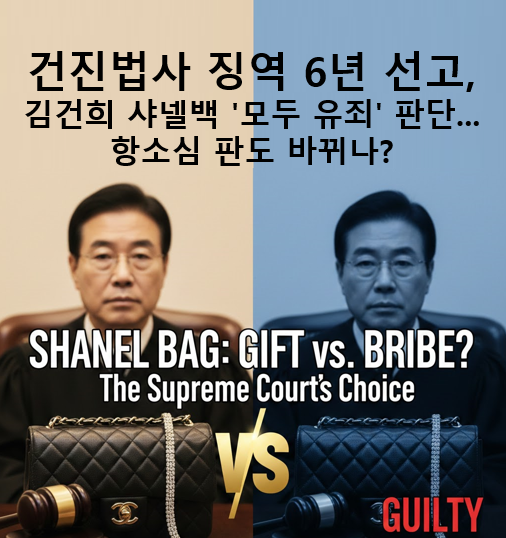 <b>건진법사 징역</b> 6년 선고, 김건희 샤넬백 '모두 유죄' 판단...... 