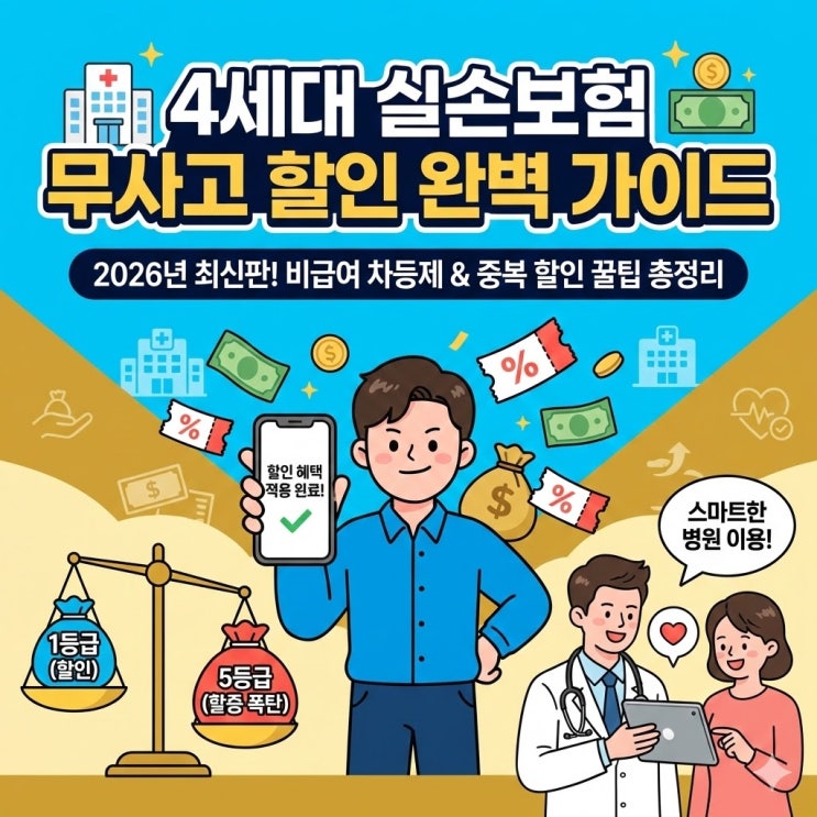  4세대 실손보험 무사고 할인 완벽 가이드: 비급여 차등제 폭탄 피하고 혜택받는 법