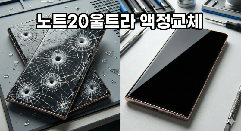 봄맞이 스마트폰 단장! 수원 갤럭시 노트20 울트라 액정 수리 복원 후기