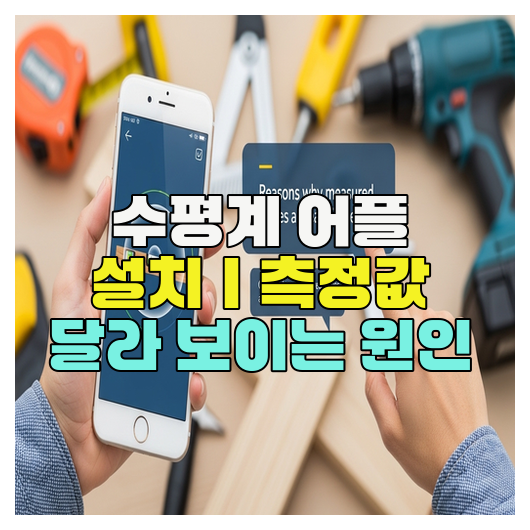  수평계 어플 설치｜측정값 달라 보이는 원인