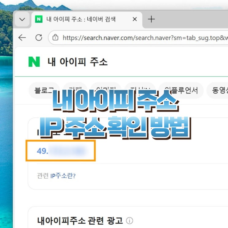  내 아이피 주소, IP 주소 확인 방법