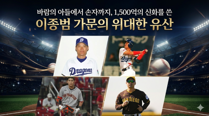 "바람의 아들에서 손자까지, 1,500억의 신화를 쓴 이종범 가문의 위대한 유산"