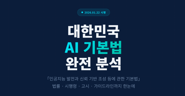  AI 기본법, 드디어 시행! 법·시행령·하위법령까지 완전 분석