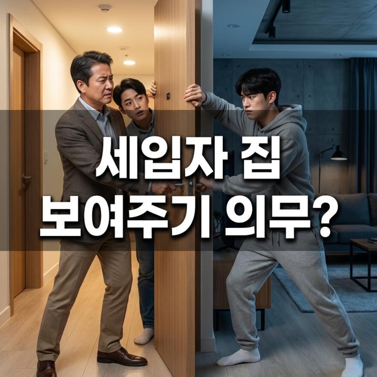  세입자 집 보여주기 의무 거부 완벽 대응 방 빼기 전 주거침입죄 및 현실 타협안
