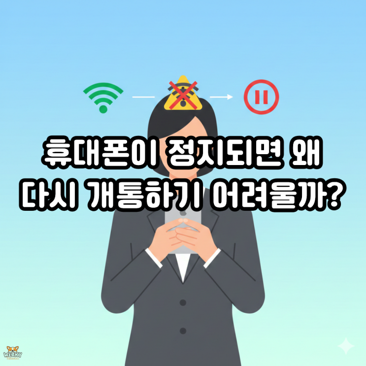  휴대폰이 정지되면 왜 다시 개통이 어려워질까?