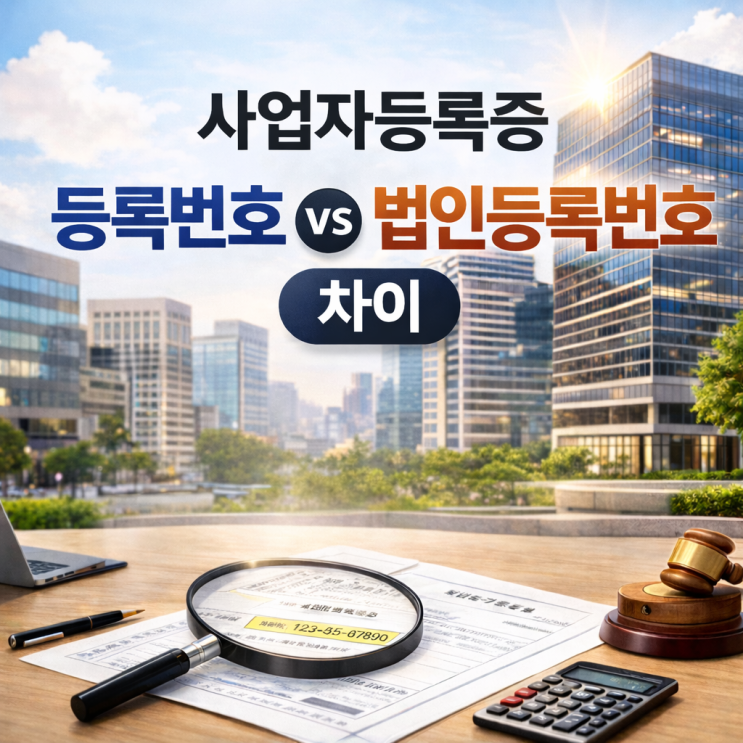  사업자등록증 등록번호와 법인등록번호 차이 총정리 (+사업자등록번호 의미)