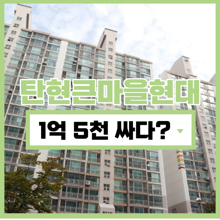  일산아파트매매 탄현 큰마을아파트, 경매 들어가기 좋다?