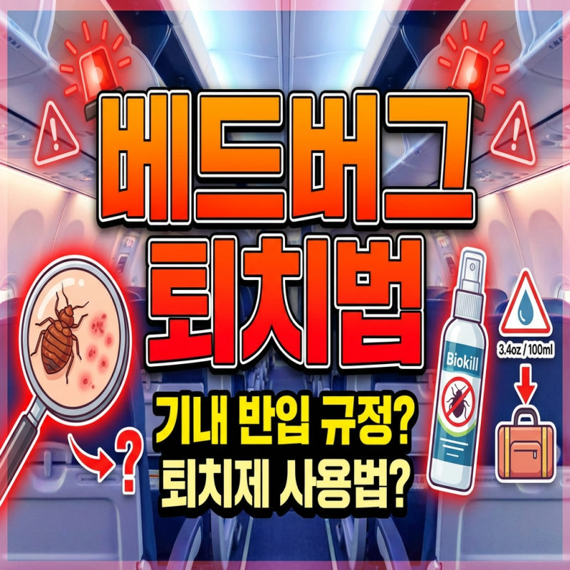 베드버그 물린 자국 확인법과 퇴치제 비오킬 기내 반입 규정