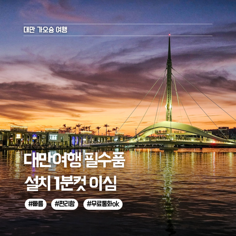 대만 이심 추천 가오슝 필수 여행 준비물 도시락 eSIM 후기
