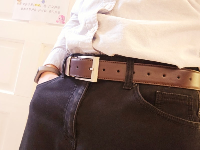 다이소 양면 소가죽 벨트 리뷰