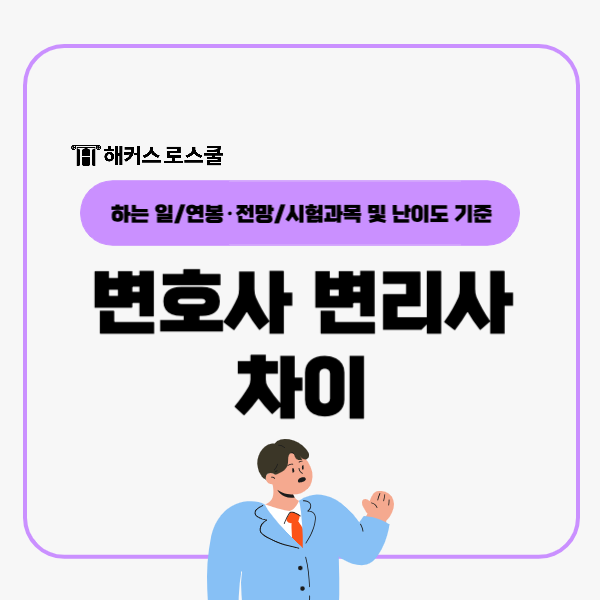  변호사 변리사 차이? 하는일 연봉 전망 시험과목 난이도 기준