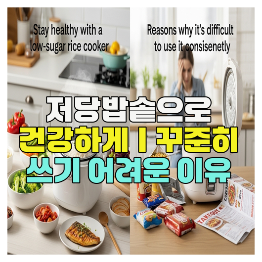  저당밥솥으로 건강하게｜꾸준히 쓰기 어려운 이유
