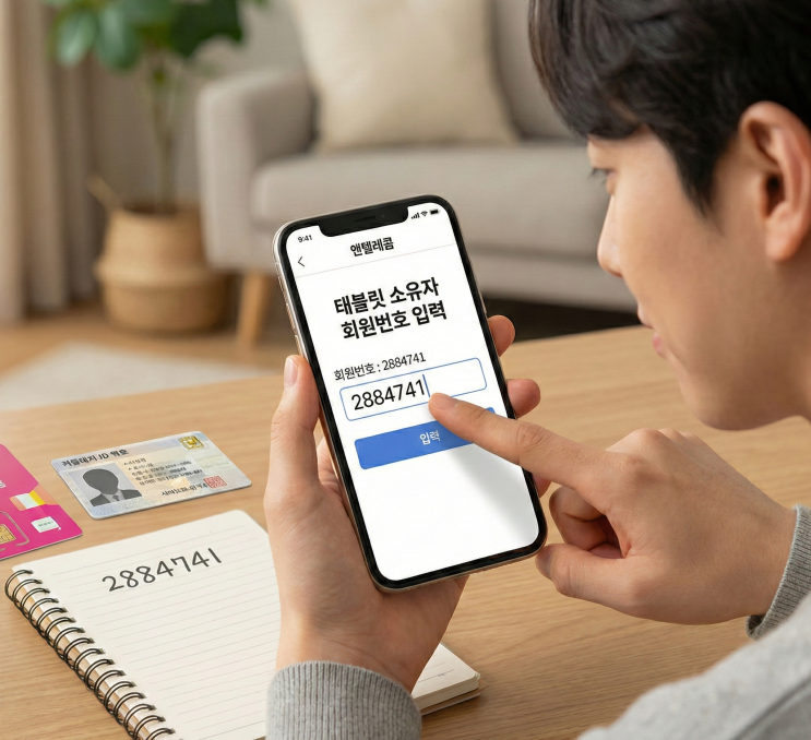  앤텔레콤 태블릿 소유자 회원번호 입력 방법(초보자들을 위한 선불폰 개통 필수 단계)