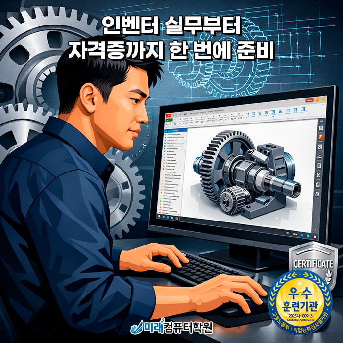  사상 인벤터 실무 학원｜기계캐드마스터 1·2급·3D기계설계 내일배움카드 과정