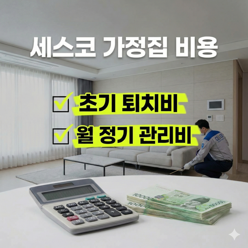 세스코 가정집 방역 비용 총정리! 평수별 초기 퇴치 vs 월 정기 관리비 대공개