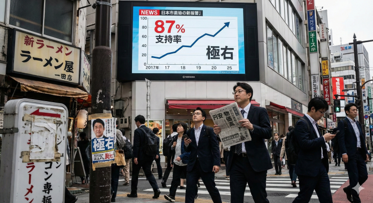  일본 87% 지지율 사나에노믹스