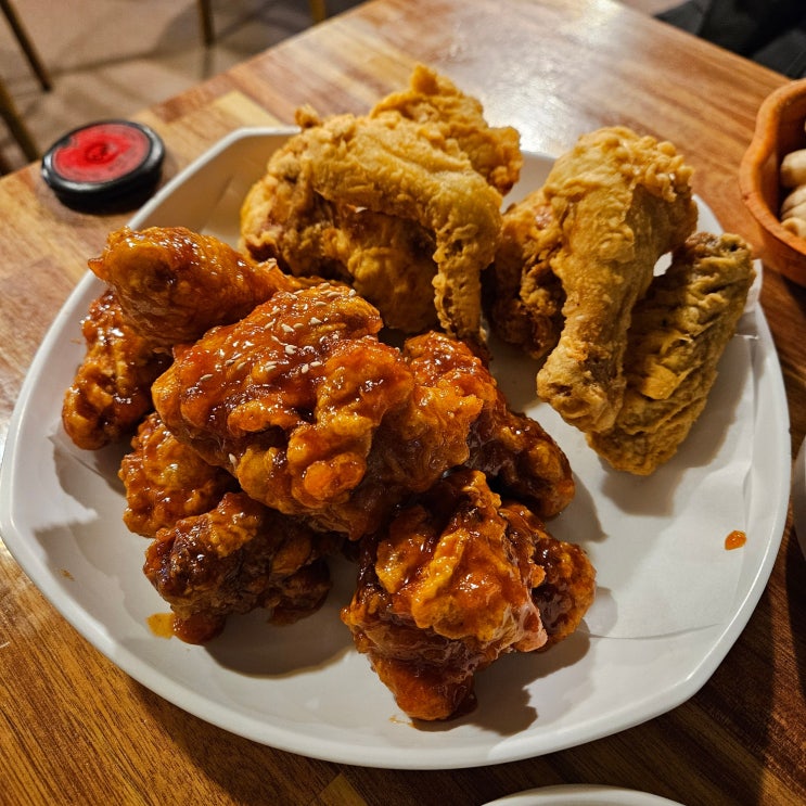  안양 가성비 치킨 맛집, 후라이드 양념 장터즉석치킨