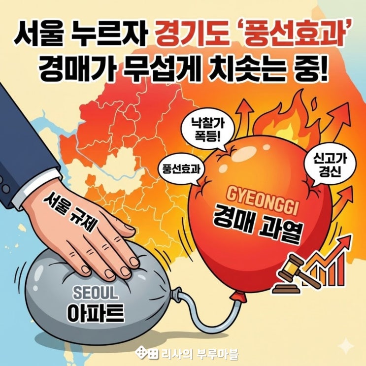  풍선효과, 경기도 아파트 경매가 무섭게 치솟는 중!