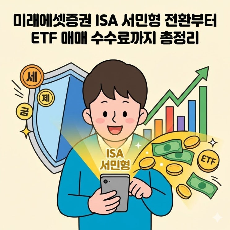  2026년 필수 재테크! 미래에셋증권 ISA 서민형 전환 신청 방법 및 ETF 수수료 총정리