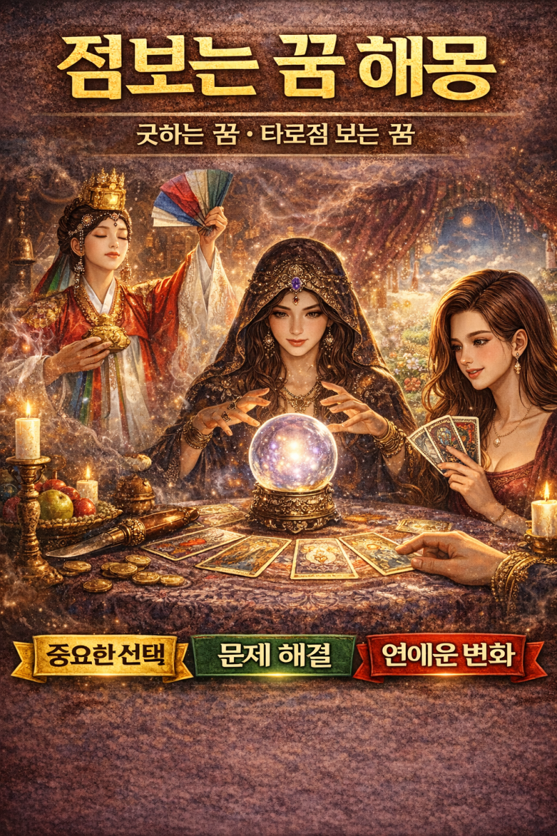 점보는 꿈 해몽 – 굿하는 꿈, 타로점 보는 꿈 의미 총정리