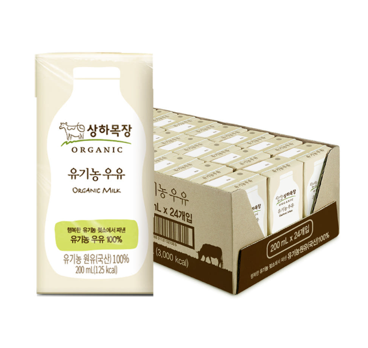 상온 보관 우유 쟁여두기 상하목장 유기농 멸균 우유