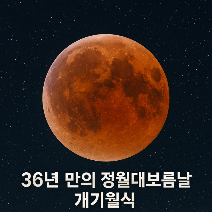  36년 만에 정월대보름날 개기월식