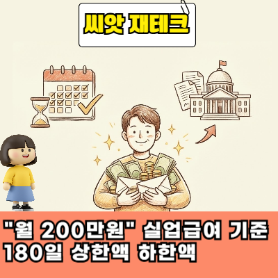  "월 200만원 받아요" 실업급여 기준 180일 상한액 하한액