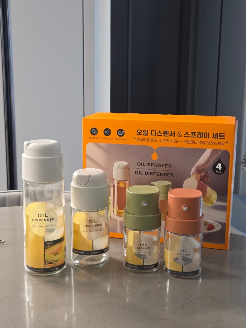 [내돈내산] 코스트코 마리슈타이거 오일 디스펜서&스프레이 4P 세트 솔직 후기(장단점)