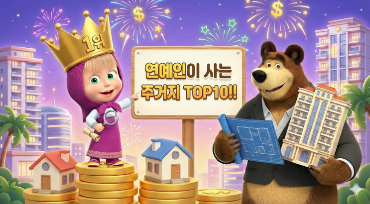  대한민국 연예인 아파트 가격 순위 TOP 10 