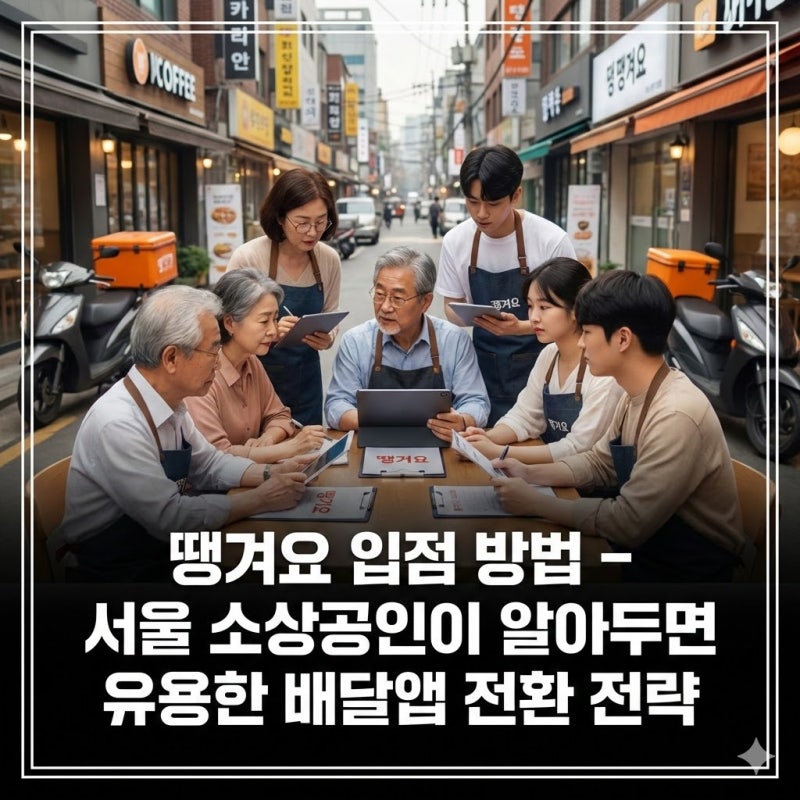 땡겨요 입점 방법 – 서울 소상공인이 알아두면 유용한 배달앱 전환 전략