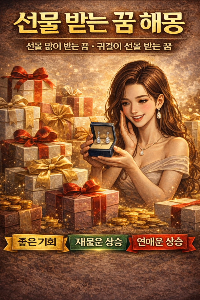 선물 받는 꿈 해몽 – 선물 많이 받는 꿈, 귀걸이 선물 받는꿈 의미 총정리