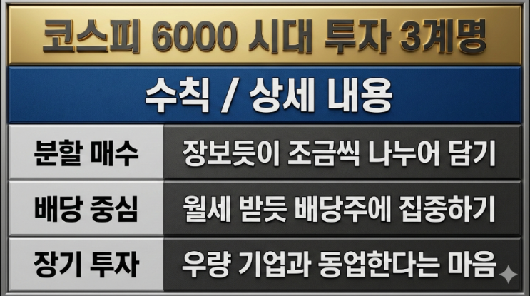  코스피 6000시대, 지금 사면 망할까?  어르신들도 1분 만에 이해하는 주식 투자의 진실