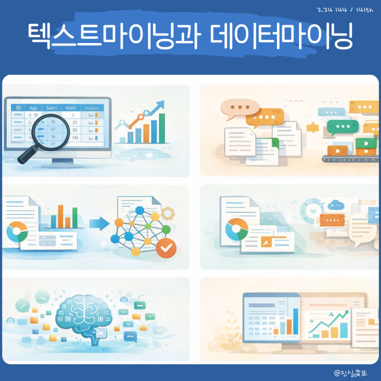  텍스트마이닝과 데이터마이닝의 차이, 데이터분석 관점에서 정리