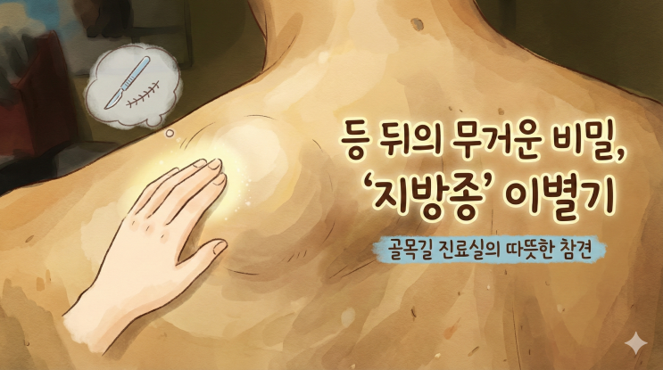  등뒤의 혹, 지방종 고민하지 말고 제거하세요.    (의사작성)
