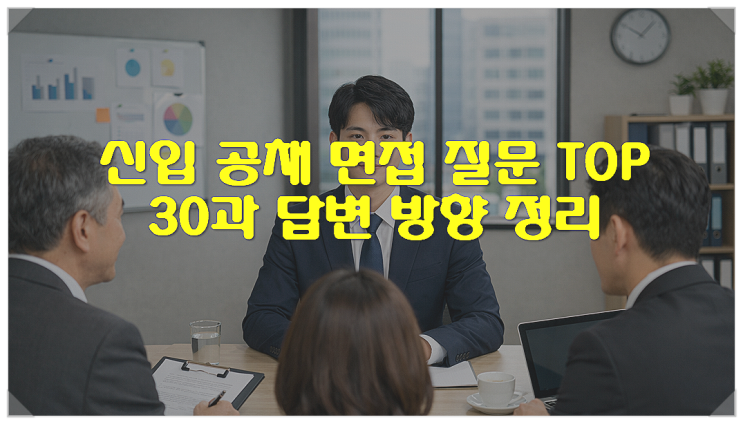  취업준비 신입 공채 면접 질문 TOP 30과 답변 방향 정리