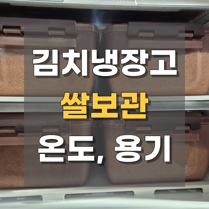 김치냉장고 쌀보관 온도 용기 보관기간 제대로 알아보기