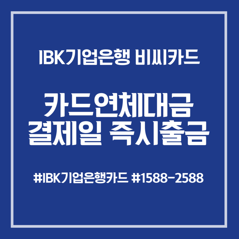 IBK기업은행 비씨카드 상담원 연결없이 고객센터 전화로 카드대금 당월청구 선결제 및 연체....