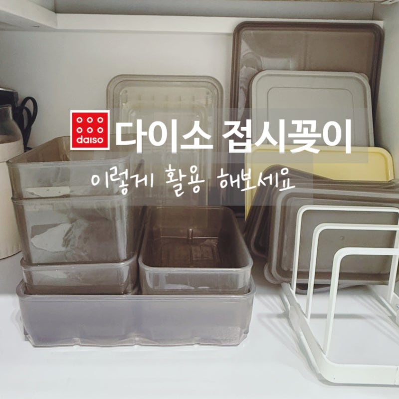 다이소 접시꽂이 반찬통 정리대 활용 꼭 해보세요