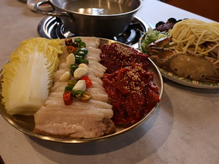  아산 배방 맛집 손정보쌈 아산배방점 가브리보쌈 해물칼국수