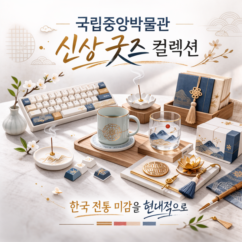 국립중앙박물관 신상 굿즈 컬렉션 공개 한국 전통 감성 키보드 잔 인센스 홀더 구매 링크