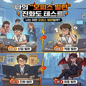  [심리테스트] 혹시 나도...? 나의 '오피스 빌런' 진화도 테스트  (직장인 공감)