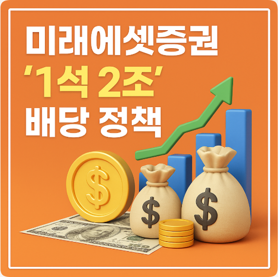 투자자 환호 이유, <b>미래에셋증권</b> 1석2조 <b>배당</b>