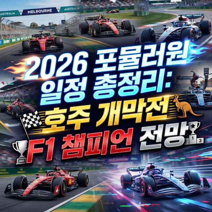  2026 포뮬러원 일정 총정리: 호주 개막전과 F1 챔피언 전망