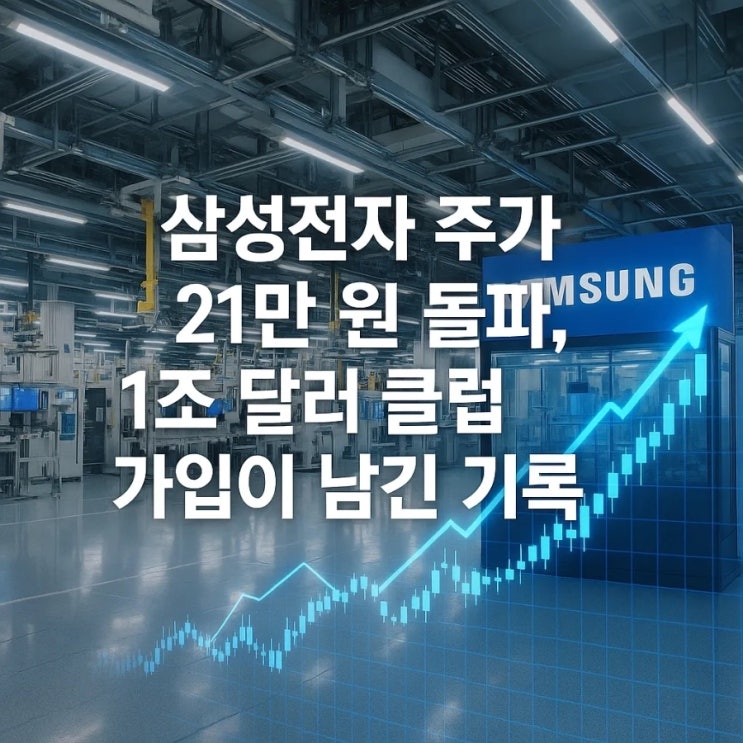  삼성전자 주가 21만 원 돌파, 1조 달러 클럽 가입이 남긴 기록