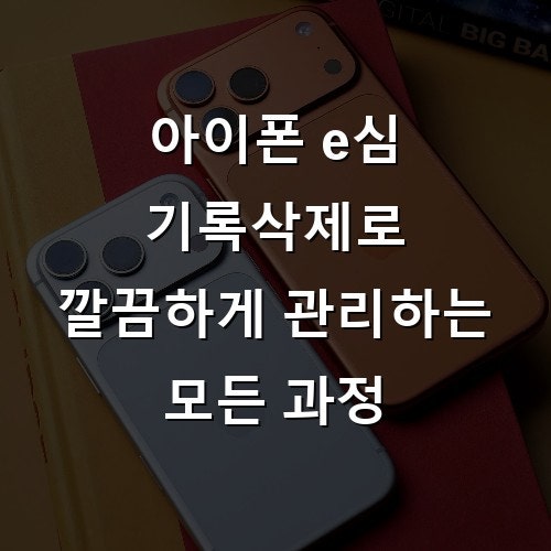 아이폰 e심 기록삭제로 깔끔하게 관리하는 모든 과정