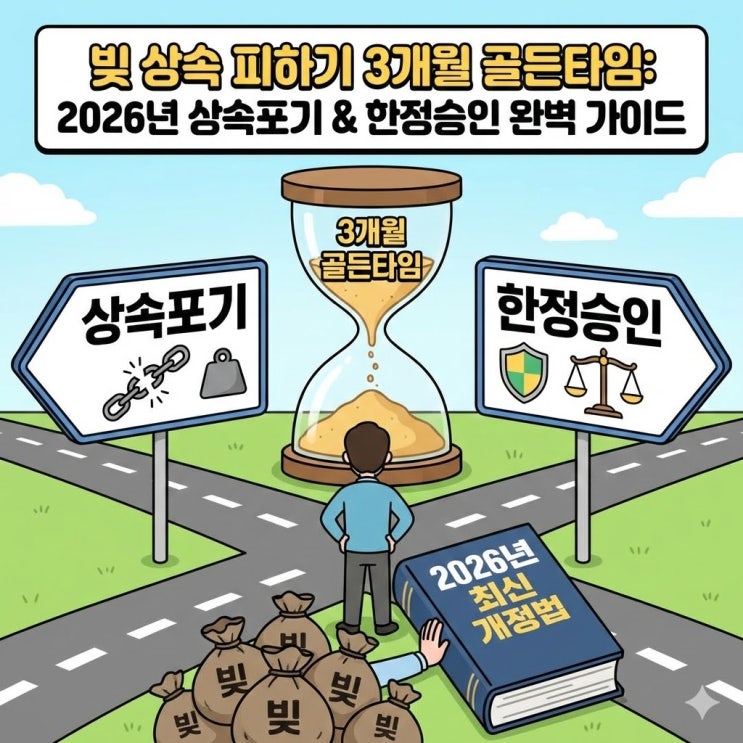  부모님 빚 상속 피하는 법: 상속포기 vs 한정승인 3개월 골든타임 완벽 가이드 (2026년 최신)