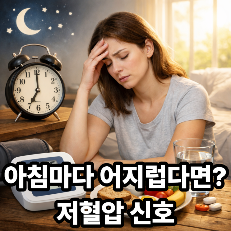  아침 저혈압 심한 이유와 관리 팁, 기상 직후 어지럼 해결법