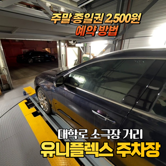 혜화 소극장거리 대학로 주차장 추천 유니플렉스