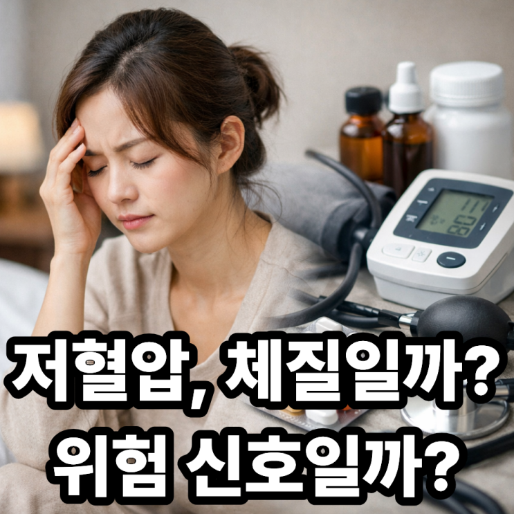  저혈압 원인 총정리, 체질일까 질환일까? 헷갈리는 기준 한눈에 정리