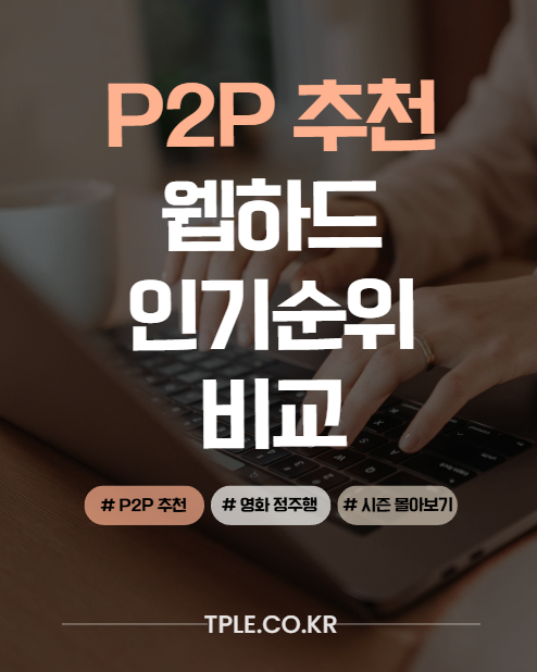  웹하드 추천 순위 플랫폼, 인기 드라마 정주행 이용 기준